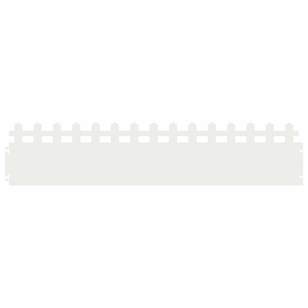 Lawn Edgings 20 pcs White 103 x 0.05 x 22 cm Steel