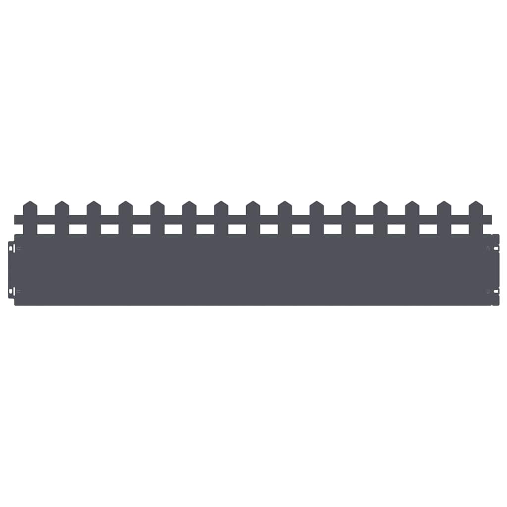 Lawn Edgings 30 pcs Anthracite 103 x 0.05 x 22 cm Steel