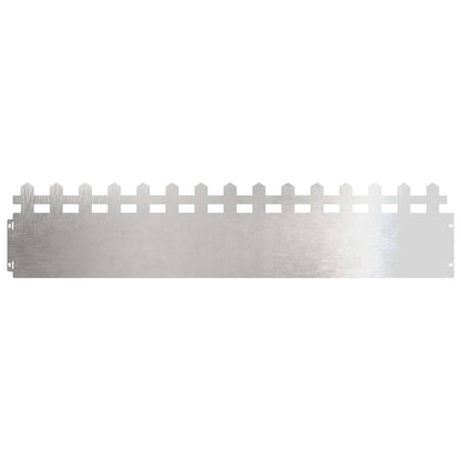 Lawn Edgings 10 pcs Silver 103 x 0.05 x 22 cm Stainless Steel
