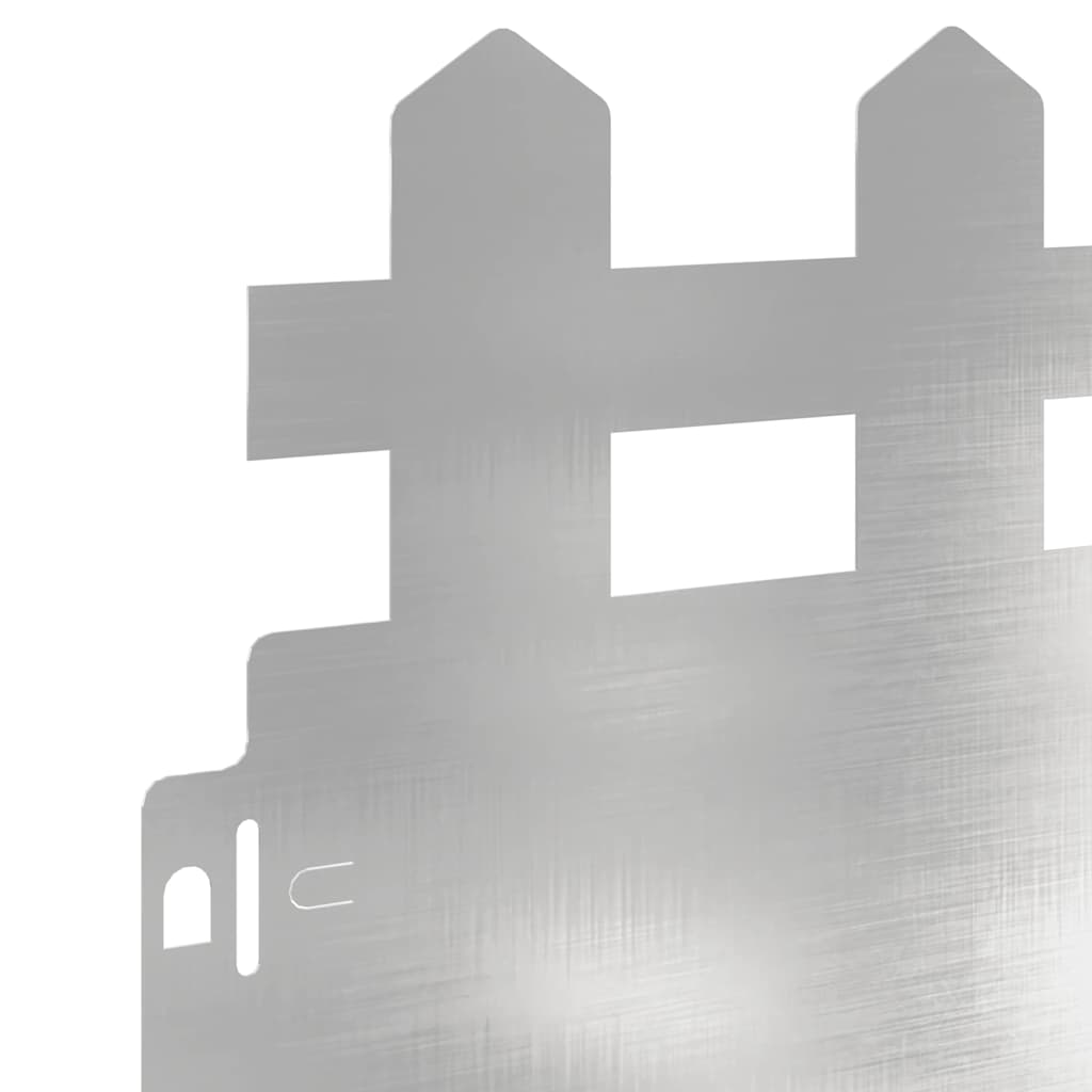 Lawn Edgings 20 pcs Silver 103 x 0.05 x 22 cm Stainless Steel