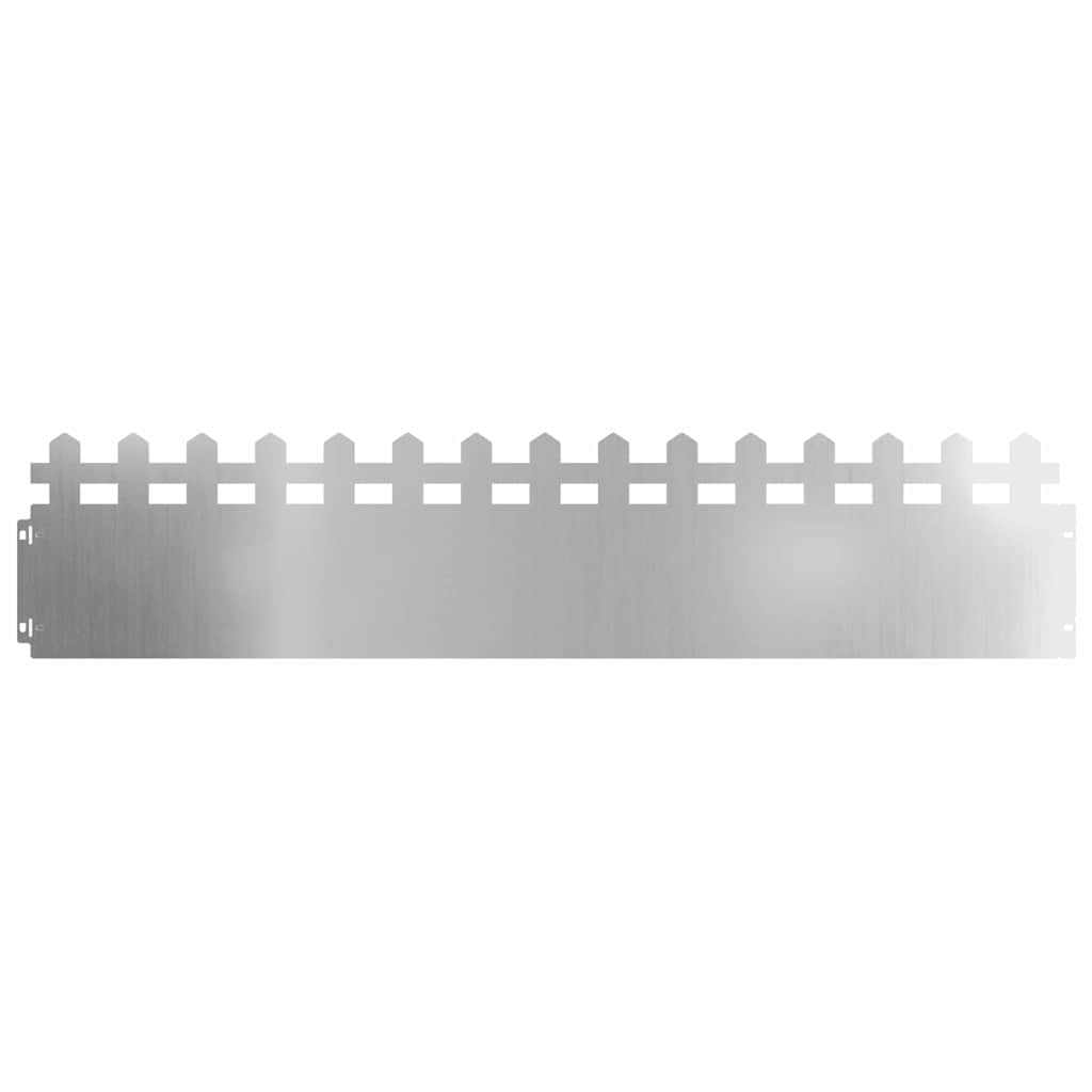 Lawn Edgings 30 pcs Silver 103 x 0.05 x 22 cm Galvanised Steel