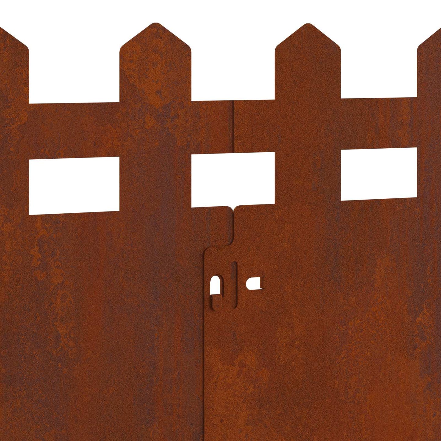Lawn Edgings 30 pcs 103 x 0.05 x 22 cm Weathering Steel Rusty