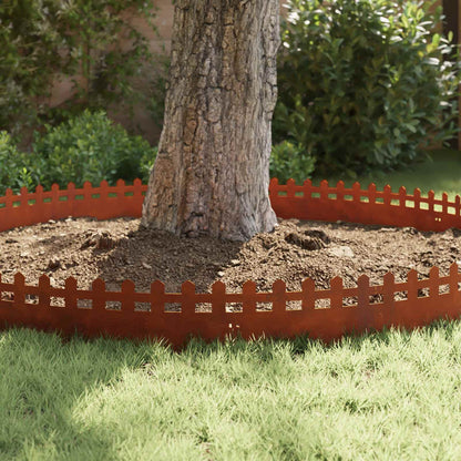 Lawn Edgings 30 pcs 103 x 0.05 x 22 cm Weathering Steel Rusty