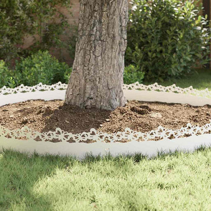 Lawn Edgings 10 pcs White 103 x 0.05 x 22 cm Steel