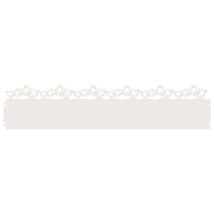 Lawn Edgings 30 pcs White 103 x 0.05 x 22 cm Steel