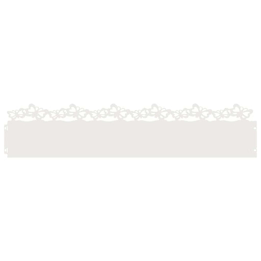 Lawn Edgings 30 pcs 103 x 0.05 x 22 cm Steel White
