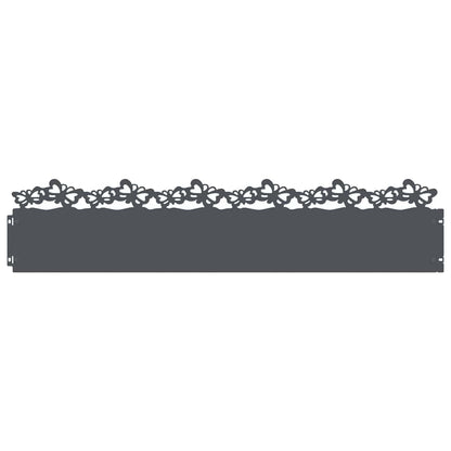 Lawn Edgings 30 pcs Anthracite 103 x 0.05 x 22 cm Steel