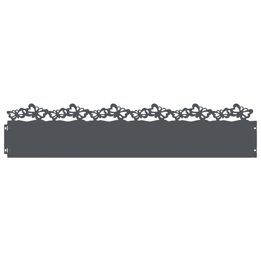 Lawn Edgings 30 pcs 103 x 0.05 x 22 cm Steel Anthracite