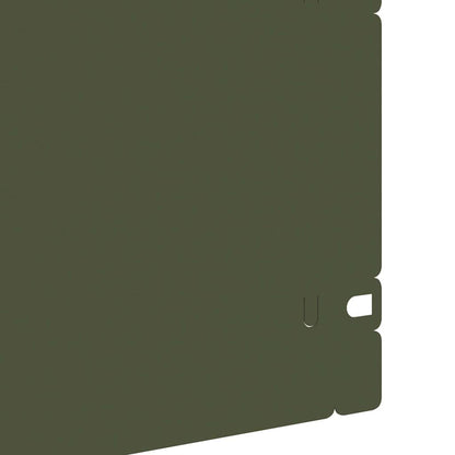 Lawn Edgings 20 pcs Olive Green 103 x 0.05 x 22 cm Steel