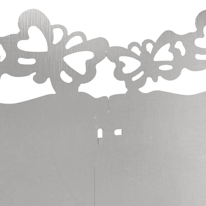 Lawn Edgings 10 pcs Silver 103 x 0.05 x 22 cm Stainless Steel