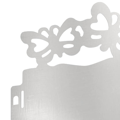Lawn Edgings 20 pcs Silver 103 x 0.05 x 22 cm Stainless Steel