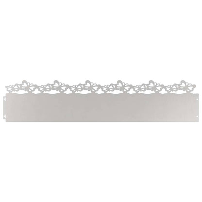 Lawn Edgings 20 pcs Silver 103 x 0.05 x 22 cm Stainless Steel