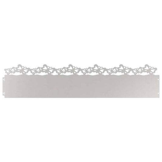 Lawn Edgings 30 pcs 103 x 0.05 x 22 cm Stainless Steel Silver