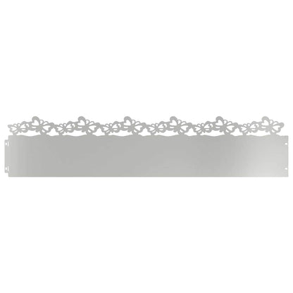 Lawn Edgings 10 pcs Silver 103 x 0.05 x 22 cm Galvanised Steel