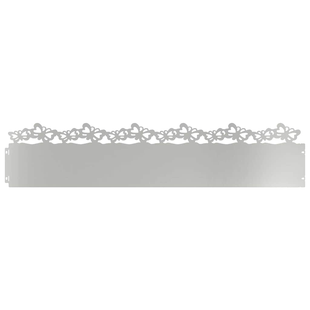 Lawn Edgings 20 pcs Silver 103 x 0.05 x 22 cm Galvanised Steel