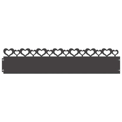 Lawn Edgings 30 pcs Black 103 x 0.05 x 22 cm Steel