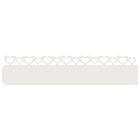 Lawn Edgings 20 pcs 103 x 0.05 x 22 cm Steel White