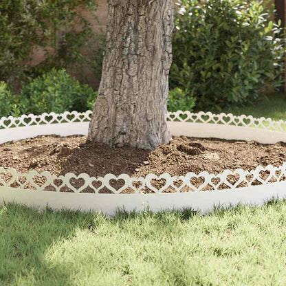 Lawn Edgings 30 pcs White 103 x 0.05 x 22 cm Steel