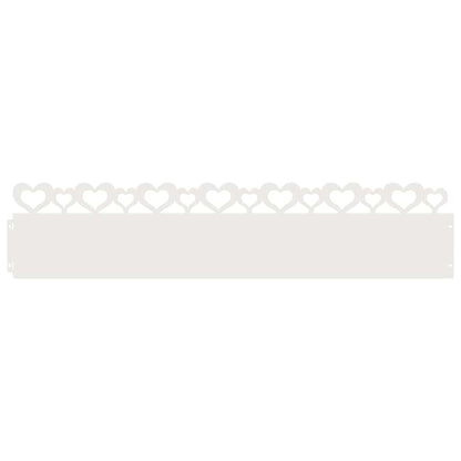 Lawn Edgings 30 pcs White 103 x 0.05 x 22 cm Steel