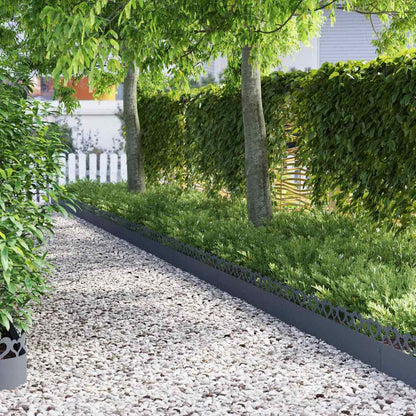 Lawn Edgings 20 pcs Anthracite 103 x 0.05 x 22 cm Steel