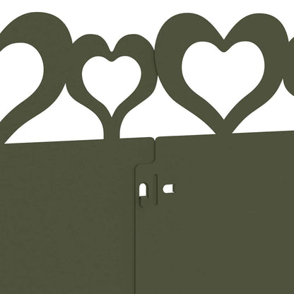 Lawn Edgings 20 pcs Olive Green 103 x 0.05 x 22 cm Steel