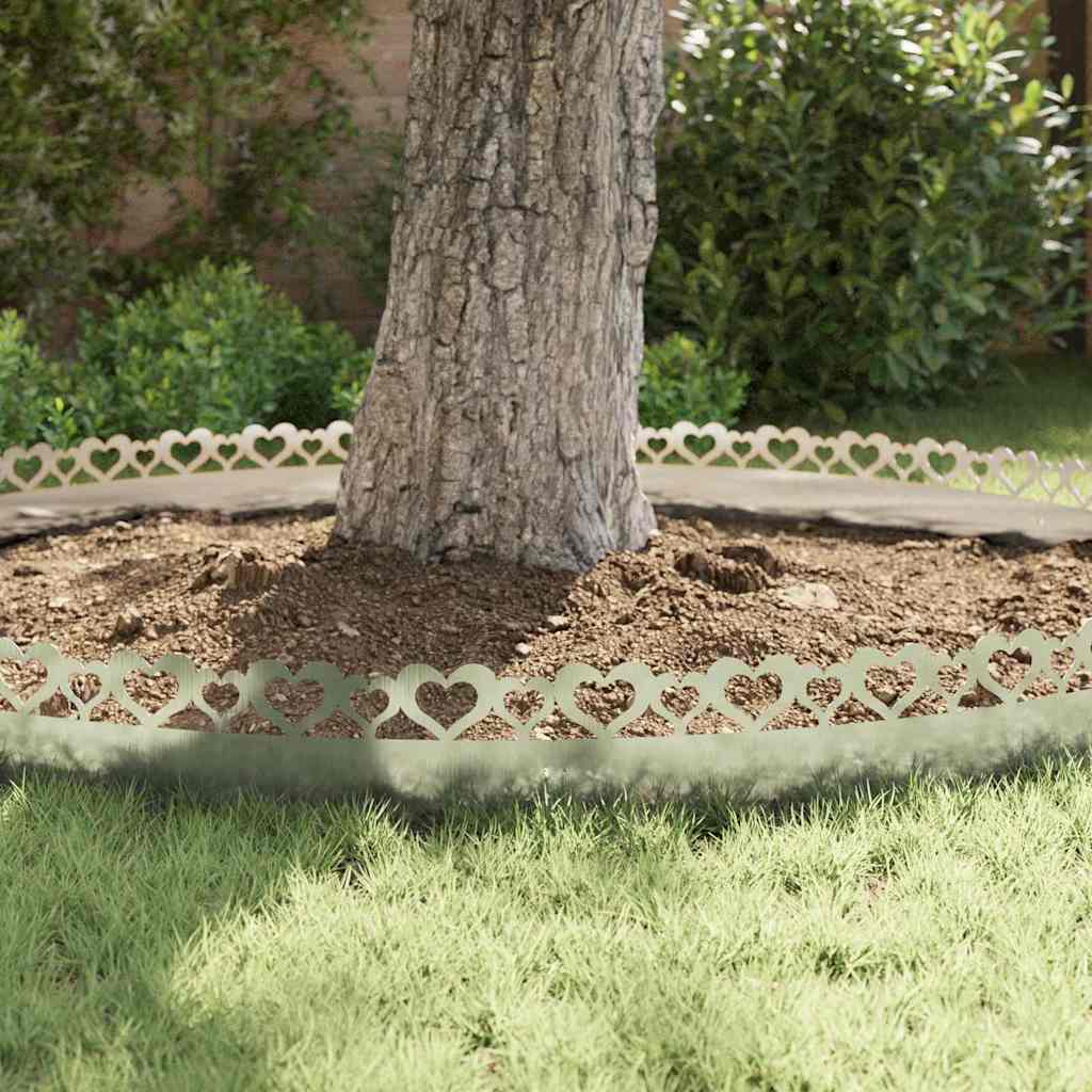 Lawn Edgings 10 pcs Silver 103 x 0.05 x 22 cm Stainless Steel
