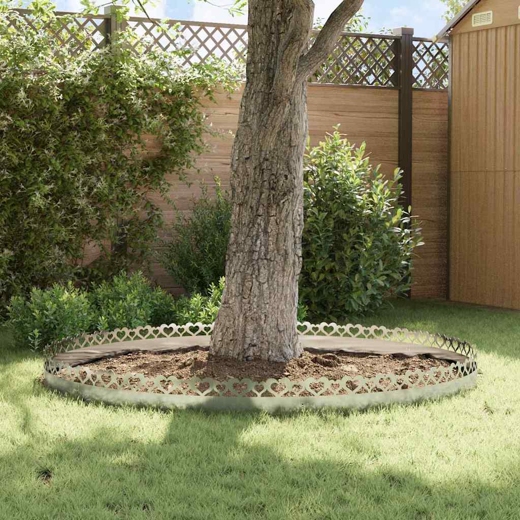 Lawn Edgings 10 pcs Silver 103 x 0.05 x 22 cm Stainless Steel