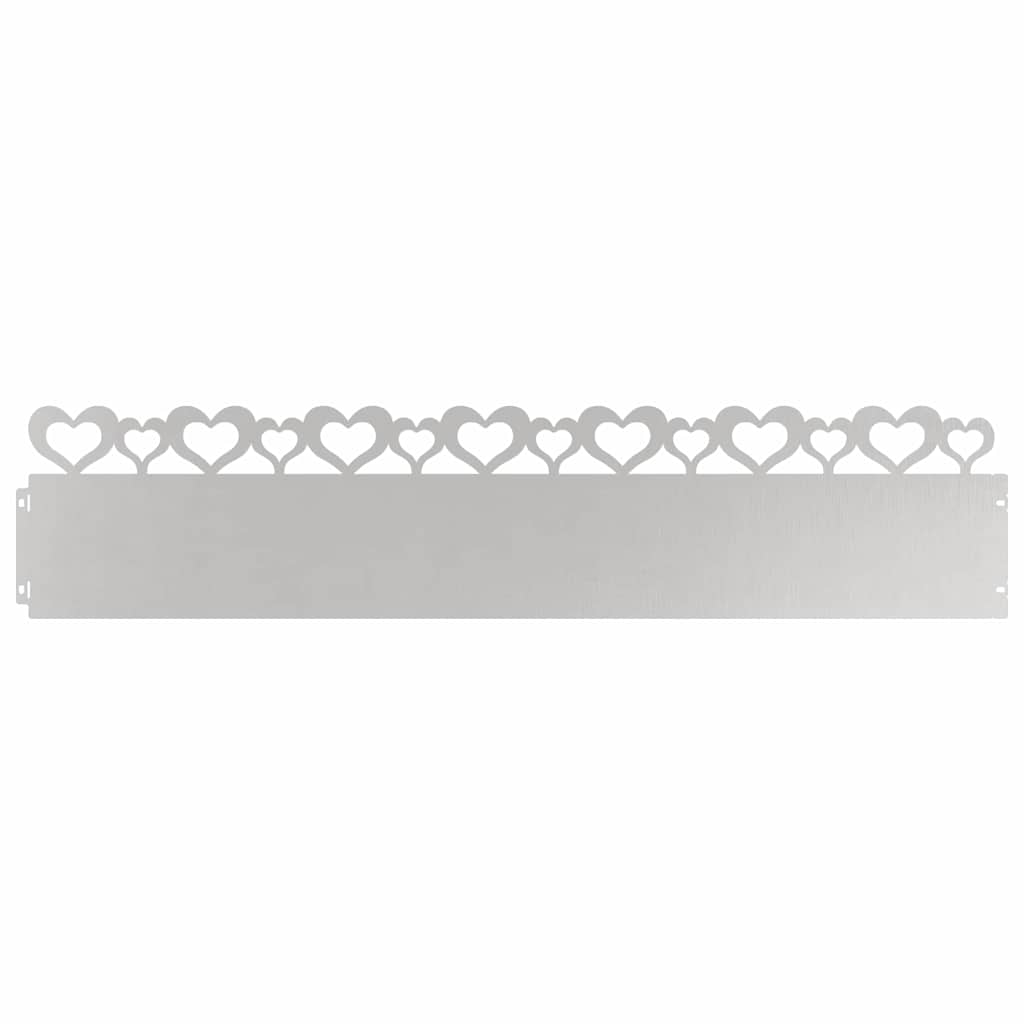 Lawn Edgings 30 pcs Silver 103 x 0.05 x 22 cm Stainless Steel