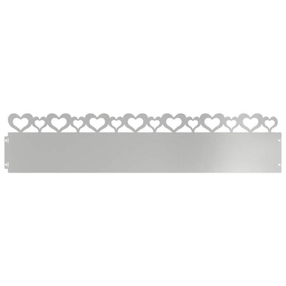 Lawn Edgings 10 pcs Silver 103 x 0.05 x 22 cm Galvanised Steel