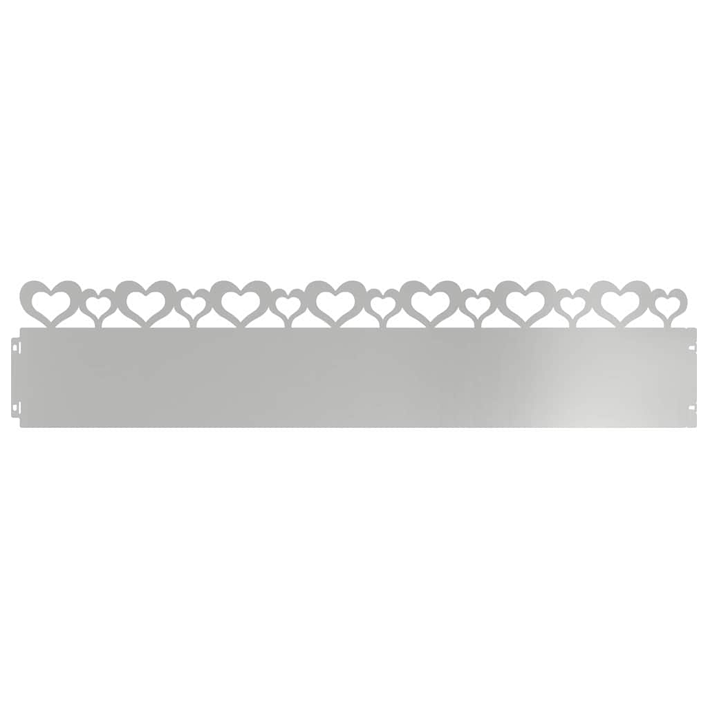 Lawn Edgings 20 pcs Silver 103 x 0.05 x 22 cm Galvanised Steel