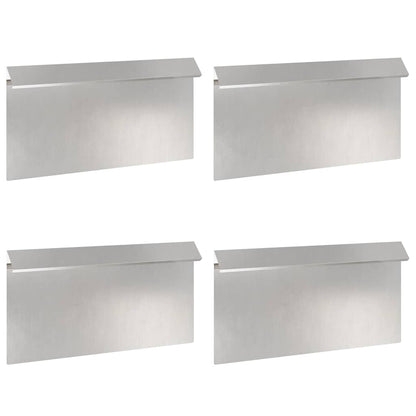 Snail Fence 4 pcs Silver 50 x 3.5 x 25 cm Stainless Steel