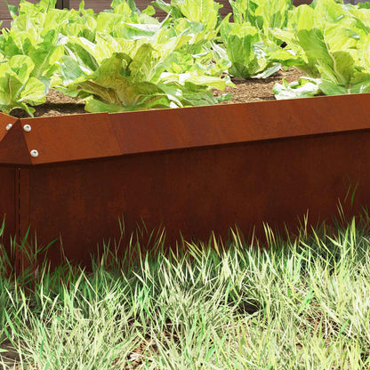 Snail Fence 4 pcs 50 x 3.5 x 25 cm Weathering Steel Rusty