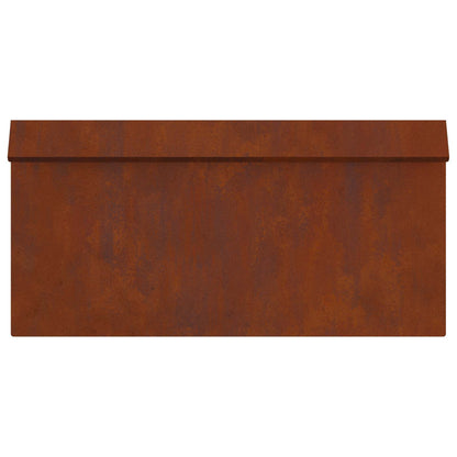 Snail Fence 16 pcs 50 x 3.5 x 25 cm Weathering Steel Rusty