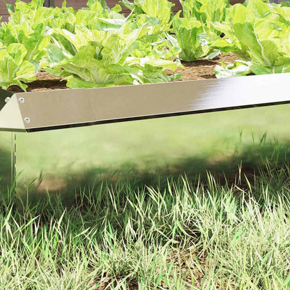 Snail Fence Silver 100 x 3.5 x 25 cm Stainless Steel