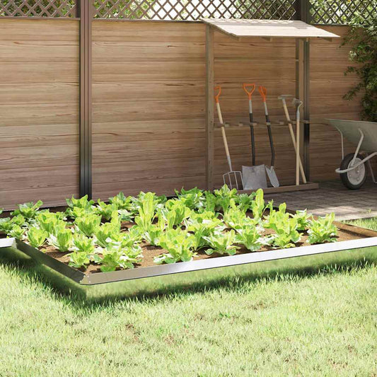 Snail Fence 4 pcs 100 x 3.5 x 25 cm Galvanised Steel Silver