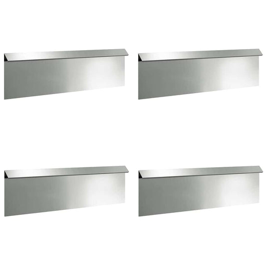 Snail Fence 4 pcs 100 x 3.5 x 25 cm Galvanised Steel Silver