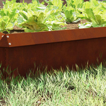 Snail Fence 100 x 3.5 x 25 cm Weathering Steel Rusty