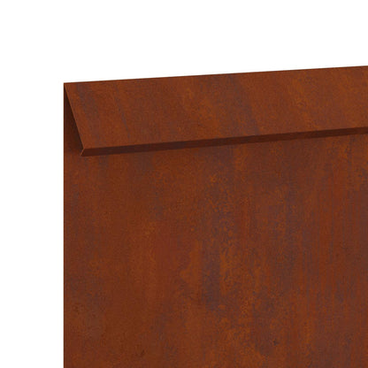 Snail Fence 4 pcs 100 x 3.5 x 25 cm Weathering Steel Rusty