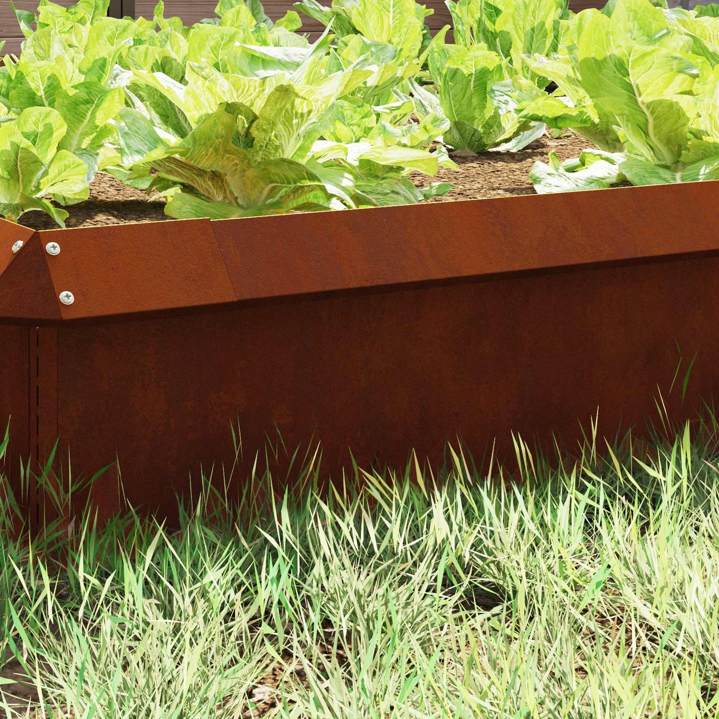Snail Fence 4 pcs 100 x 3.5 x 25 cm Weathering Steel Rusty