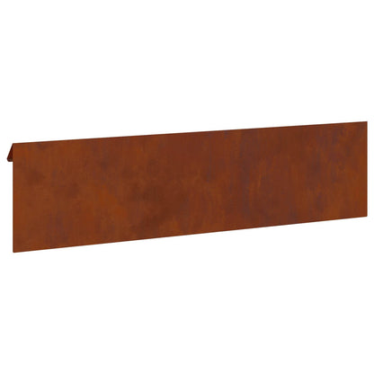 Snail Fence 4 pcs 100 x 3.5 x 25 cm Weathering Steel Rusty