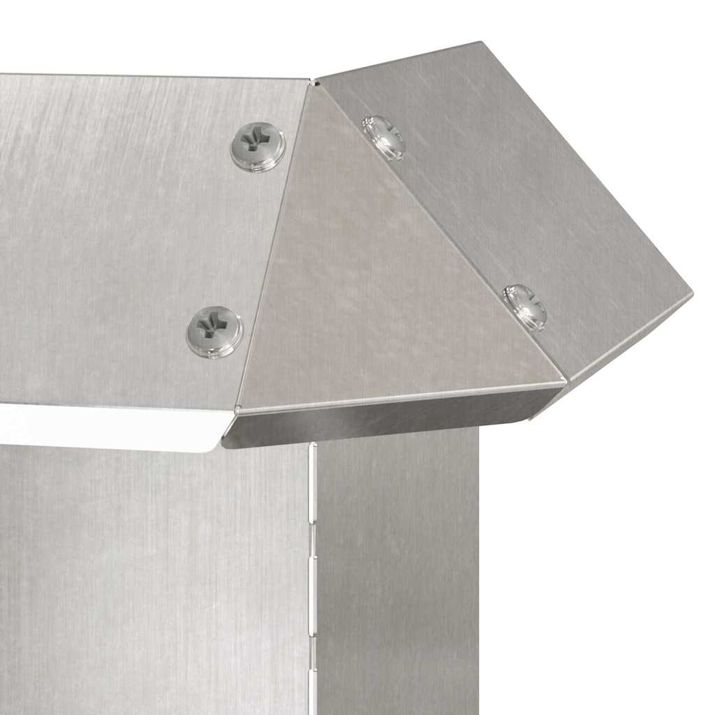 Snail Fence Silver 13.5 x 13.5 x 25 cm Stainless Steel