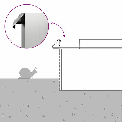 Snail Fence Silver 13.5 x 13.5 x 25 cm Galvanised Steel