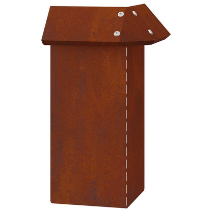 Snail Fence 13.5 x 13.5 x 25 cm Weathering Steel Rusty