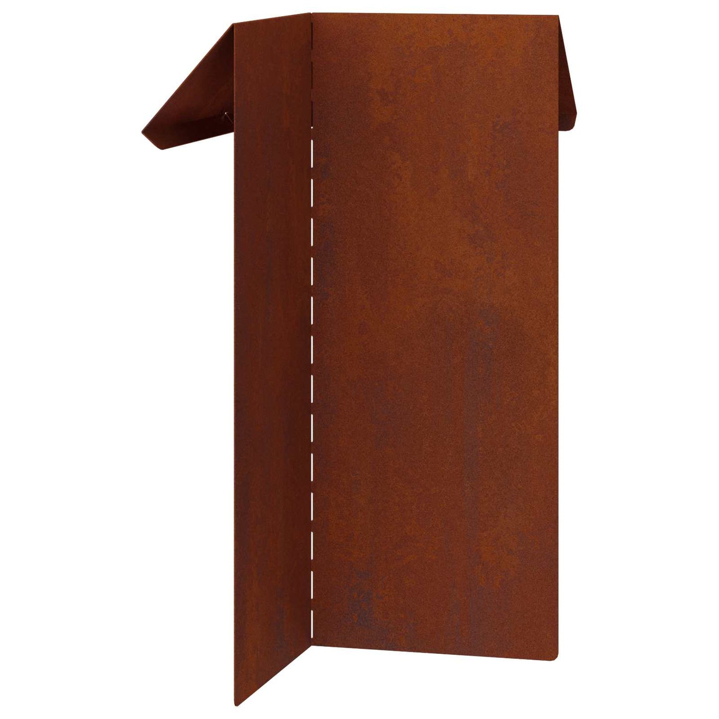 Snail Fence 13.5 x 13.5 x 25 cm Weathering Steel Rusty