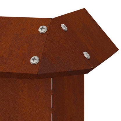 Snail Fence 4 pcs 13.5 x 13.5 x 25 cm Weathering Steel Rusty