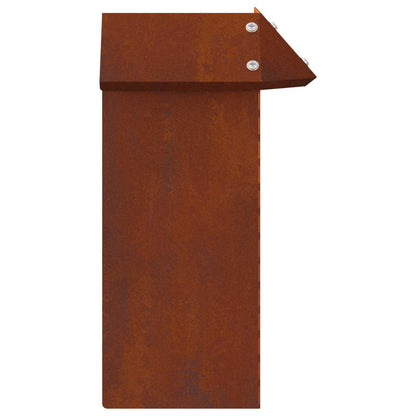 Snail Fence 4 pcs 13.5 x 13.5 x 25 cm Weathering Steel Rusty