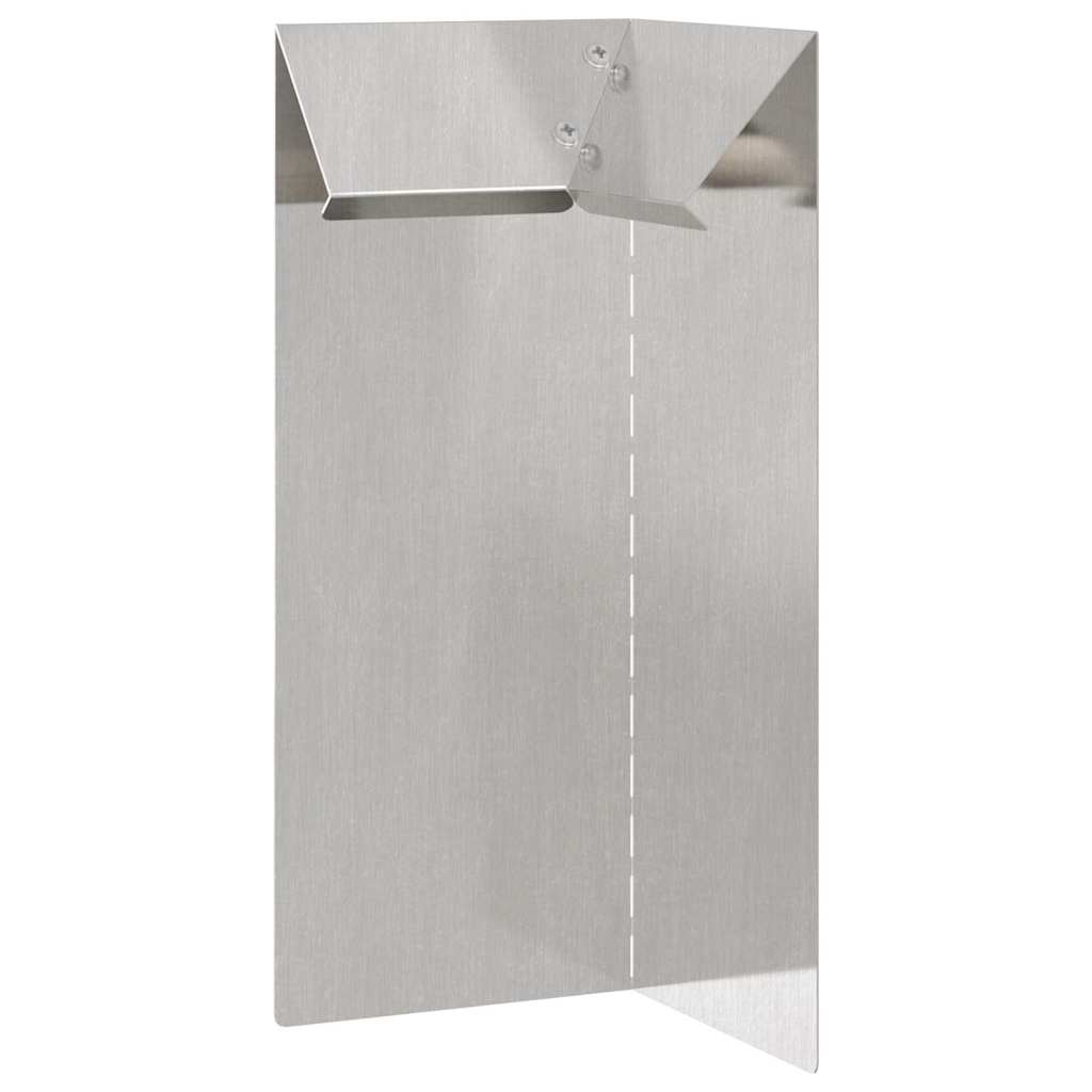 Snail Fence Silver 10 x 10 x 25 cm Stainless Steel