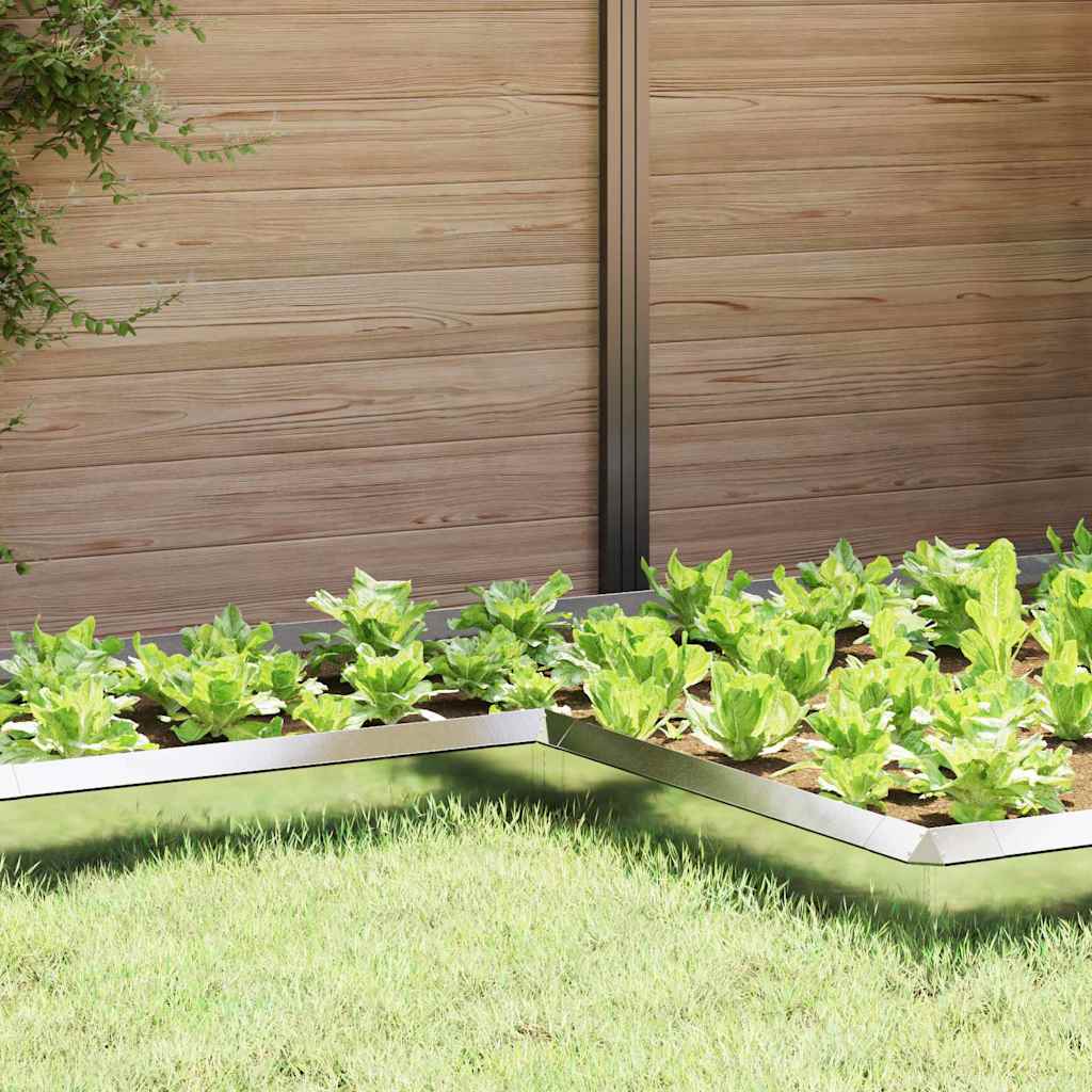 Snail Fence 4 pcs Silver 10 x 10 x 25 cm Stainless Steel