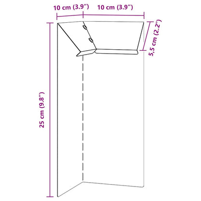 Snail Fence 4 pcs Silver 10 x 10 x 25 cm Stainless Steel