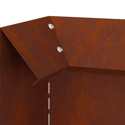 Snail Fence 4 pcs 10 x 10 x 25 cm Weathering Steel Rusty